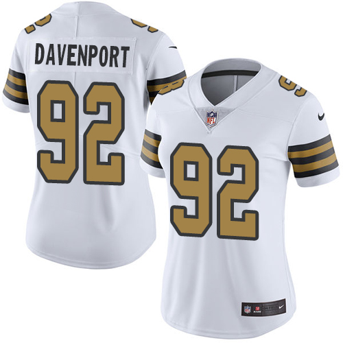 Women Nike Saints 92 Marcus Davenport White Women Color Rush Limited Jersey Women Nike Saints 92 Marcus Davenport White Women Color Rush Limited Jersey