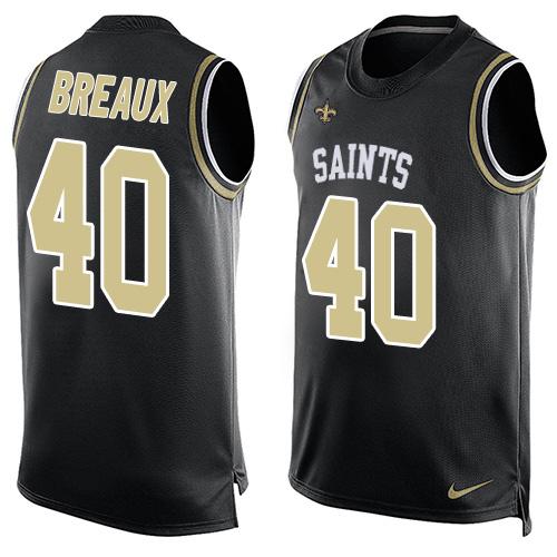 Nike Saints #40 Delvin Breaux Black Team Color Men's Stitched NFL Limited Tank Top Jersey Nike Saints #40 Delvin Breaux Black Team Color Men's Stitched NFL Limited Tank Top Jersey