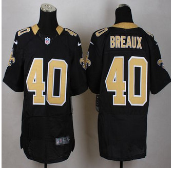 Nike New Orleans Saints #40 Delvin Breaux Black Team Color Men's Stitched NFL Elite Jersey