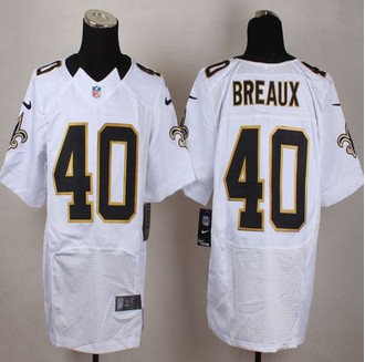 Nike New Orleans Saints #40 Delvin Breaux White Men's Stitched NFL Elite Jersey