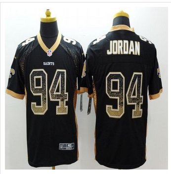New New Orleans Saints #94 Cameron Jordan Black Team Color Men's Stitched NFL Elite Drift Fashion Jersey