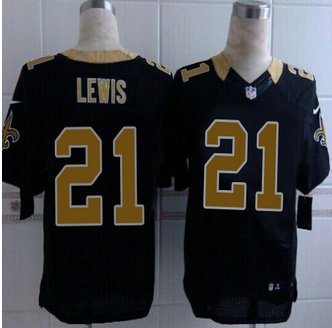 New New Orleans Saints #21 Keenan Lewis Black Team Color Men's Stitched NFL Elite