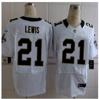 New New Orleans Saints #21 Keenan Lewis White Men's Stitched NFL Elite Jersey