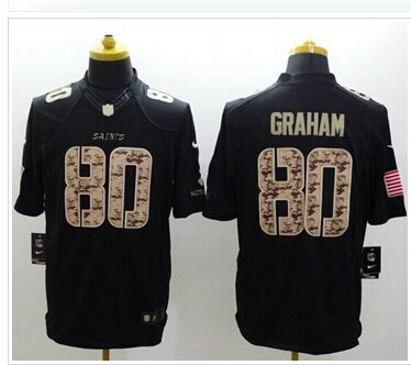 New New Orleans Saints #80 Jimmy Graham Black NFL Limited Salute to Service jersey