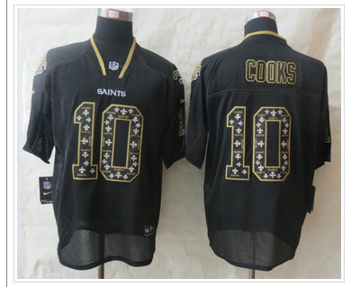 New Orleans Saints #10 Brandin Cooks New Lights Out Black NFL Elite Jersey