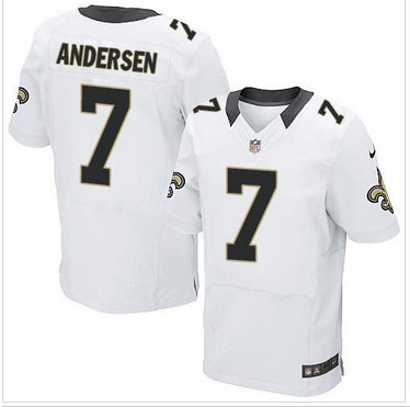 New Orleans Saints #7 Morten Andersen White NFL Elite Jersey