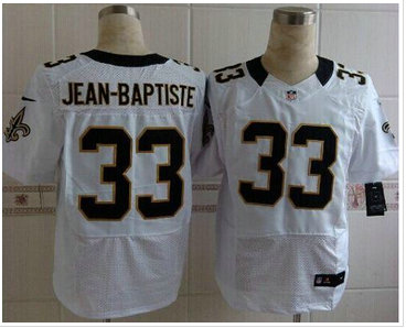 New Orleans Saints #33 Stanley Jean-Baptiste White NFL Elite Jersey