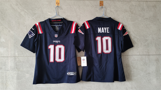 Women's New England Patriots #10 Drake Maye 2024 F.U.S.E. Navy Vapor Untouchable Limited Stitched Jersey(Run Small) Women's New England Patriots #10 Drake Maye 2024 F.U.S.E. Navy Vapor Untouchable Limited Stitched Jersey(Run Small)
