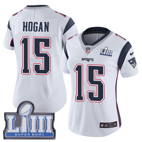 Nike Patriots #15 Chris Hogan White Super Bowl LIII Bound Women's Stitched NFL Vapor Untouchable Limited Jersey Nike Patriots #15 Chris Hogan White Super Bowl LIII Bound Women's Stitched NFL Vapor Untouchable Limited Jersey