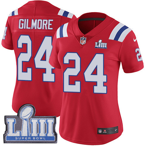 Nike Patriots #24 Stephon Gilmore Red Alternate Super Bowl LIII Bound Women's Stitched NFL Vapor Untouchable Limited Jersey Nike Patriots #24 Stephon Gilmore Red Alternate Super Bowl LIII Bound Women's Stitched NFL Vapor Untouchable Limited Jersey