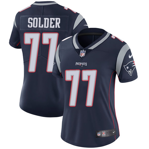 Nike Patriots #77 Nate Solder Navy Blue Team Color Women's Stitched NFL Vapor Untouchable Limited Jersey Nike Patriots #77 Nate Solder Navy Blue Team Color Women's Stitched NFL Vapor Untouchable Limited Jersey