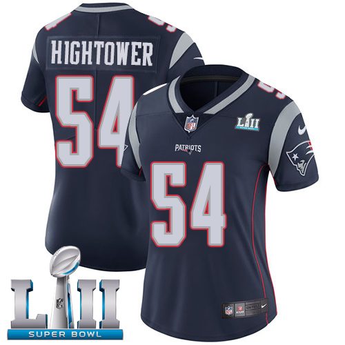 Nike Patriots #54 Dont'a Hightower Navy Blue Team Color Super Bowl LII Women's Stitched NFL Vapor Untouchable Limited Jersey Nike Patriots #54 Dont'a Hightower Navy Blue Team Color Super Bowl LII Women's Stitched NFL Vapor Untouchable Limited Jersey