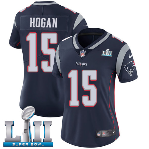 Nike Patriots #15 Chris Hogan Navy Blue Team Color Super Bowl LII Women's Stitched NFL Vapor Untouchable Limited Jersey Nike Patriots #15 Chris Hogan Navy Blue Team Color Super Bowl LII Women's Stitched NFL Vapor Untouchable Limited Jersey