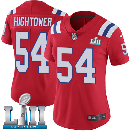 Nike Patriots #54 Dont'a Hightower Red Alternate Super Bowl LII Women's Stitched NFL Vapor Untouchable Limited Jersey Nike Patriots #54 Dont'a Hightower Red Alternate Super Bowl LII Women's Stitched NFL Vapor Untouchable Limited Jersey