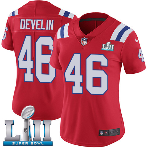 Nike Patriots #46 James Develin Red Alternate Super Bowl LII Women's Stitched NFL Vapor Untouchable Limited Jersey Nike Patriots #46 James Develin Red Alternate Super Bowl LII Women's Stitched NFL Vapor Untouchable Limited Jersey
