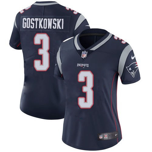Nike Patriots #3 Stephen Gostkowski Navy Blue Team Color Women's Stitched NFL Vapor Untouchable Limited Jersey