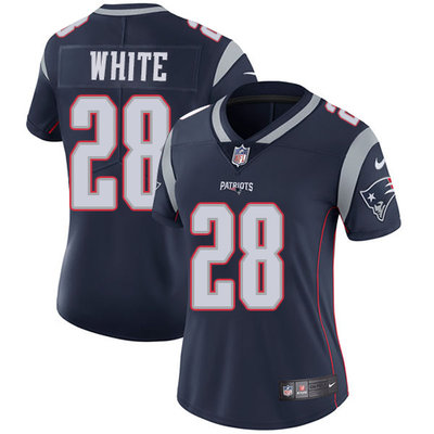 Nike Patriots #28 James White Navy Blue Team Color Women's Stitched NFL Vapor Untouchable Limited Jersey Nike Patriots #28 James White Navy Blue Team Color Women's Stitched NFL Vapor Untouchable Limited Jersey