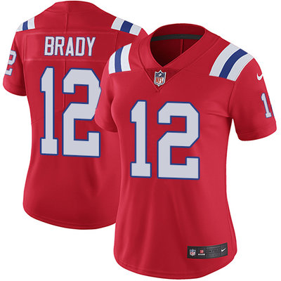 Nike Patriots #12 Tom Brady Red Alternate Women's Stitched NFL Vapor Untouchable Limited Jersey Nike Patriots #12 Tom Brady Red Alternate Women's Stitched NFL Vapor Untouchable Limited Jersey
