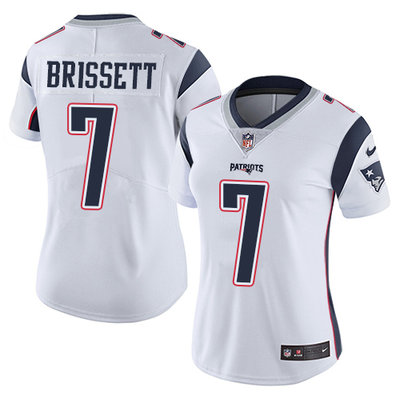 Nike Patriots #7 Jacoby Brissett White Women's Stitched NFL Vapor Untouchable Limited Jersey Nike Patriots #7 Jacoby Brissett White Women's Stitched NFL Vapor Untouchable Limited Jersey