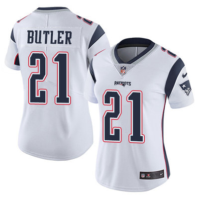 Nike Patriots #21 Malcolm Butler White Women's Stitched NFL Vapor Untouchable Limited Jersey Nike Patriots #21 Malcolm Butler White Women's Stitched NFL Vapor Untouchable Limited Jersey