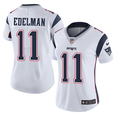 Nike Patriots #11 Julian Edelman White Women's Stitched NFL Vapor Untouchable Limited Jersey Nike Patriots #11 Julian Edelman White Women's Stitched NFL Vapor Untouchable Limited Jersey