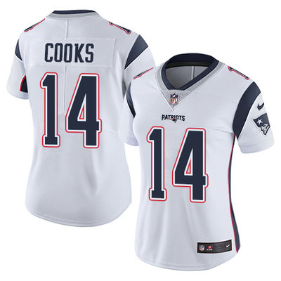 Nike Patriots #14 Brandin Cooks White Women's Stitched NFL Vapor Untouchable Limited Jersey Nike Patriots #14 Brandin Cooks White Women's Stitched NFL Vapor Untouchable Limited Jersey