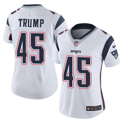 Nike Patriots #45 Donald Trump White Women's Stitched NFL Vapor Untouchable Limited Jersey Nike Patriots #45 Donald Trump White Women's Stitched NFL Vapor Untouchable Limited Jersey