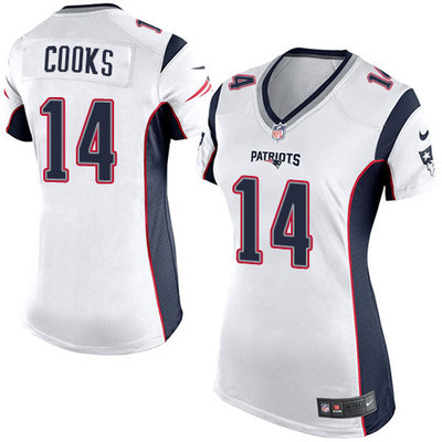 Nike Patriots #14 Brandin Cooks White Women's Stitched NFL New Elite Jersey Nike Patriots #14 Brandin Cooks White Women's Stitched NFL New Elite Jersey