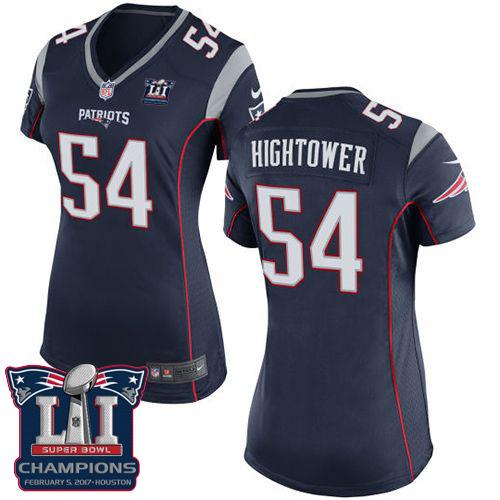 Nike Patriots #54 Dont'a Hightower Navy Blue Team Color Super Bowl LI Champions Women's Stitched NFL New Elite Jersey Nike Patriots #54 Dont'a Hightower Navy Blue Team Color Super Bowl LI Champions Women's Stitched NFL New Elite Jersey