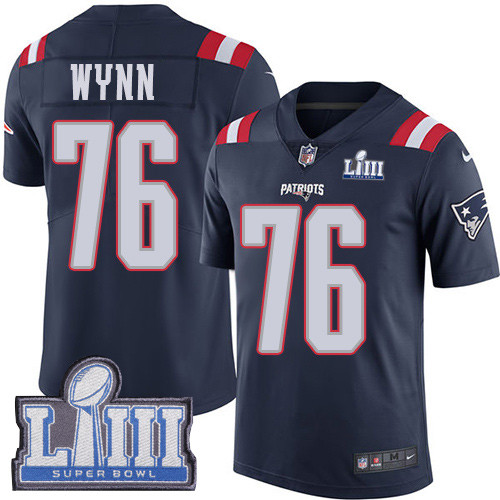 Nike Patriots #76 Isaiah Wynn Navy Blue Super Bowl LIII Bound Youth Stitched NFL Limited Rush Jersey Nike Patriots #76 Isaiah Wynn Navy Blue Super Bowl LIII Bound Youth Stitched NFL Limited Rush Jersey