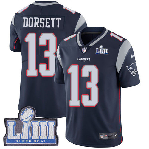 Nike Patriots #13 Phillip Dorsett Navy Blue Team Color Super Bowl LIII Bound Youth Stitched NFL Vapor Untouchable Limited Jersey Nike Patriots #13 Phillip Dorsett Navy Blue Team Color Super Bowl LIII Bound Youth Stitched NFL Vapor Untouchable Limited Jersey