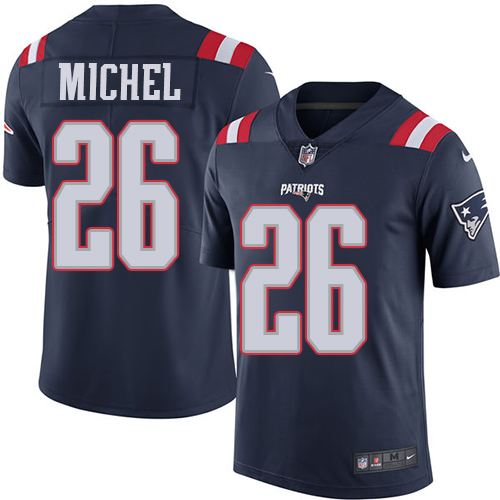 Nike Patriots #26 Sony Michel Navy Blue Youth Stitched NFL Limited Rush Jersey Nike Patriots #26 Sony Michel Navy Blue Youth Stitched NFL Limited Rush Jersey