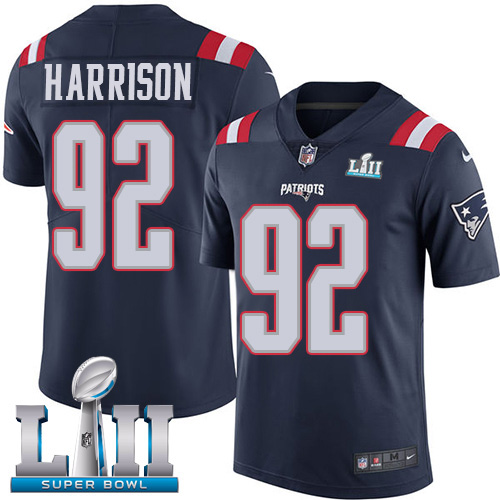 Nike Patriots #92 James Harrison Navy Blue Super Bowl LII Youth Stitched NFL Limited Rush Jersey Nike Patriots #92 James Harrison Navy Blue Super Bowl LII Youth Stitched NFL Limited Rush Jersey