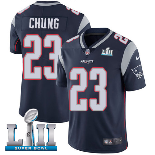Nike Patriots #23 Patrick Chung Navy Blue Team Color Super Bowl LII Youth Stitched NFL Vapor Untouchable Limited Jersey Nike Patriots #23 Patrick Chung Navy Blue Team Color Super Bowl LII Youth Stitched NFL Vapor Untouchable Limited Jersey