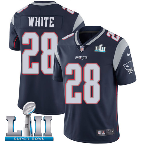 Nike Patriots #28 James White Navy Blue Team Color Super Bowl LII Youth Stitched NFL Vapor Untouchable Limited Jersey Nike Patriots #28 James White Navy Blue Team Color Super Bowl LII Youth Stitched NFL Vapor Untouchable Limited Jersey
