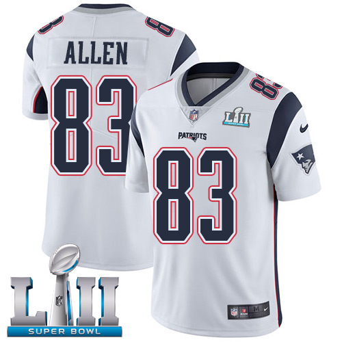 Nike Patriots #83 Dwayne Allen White Super Bowl LII Youth Stitched NFL Vapor Untouchable Limited Jersey Nike Patriots #83 Dwayne Allen White Super Bowl LII Youth Stitched NFL Vapor Untouchable Limited Jersey