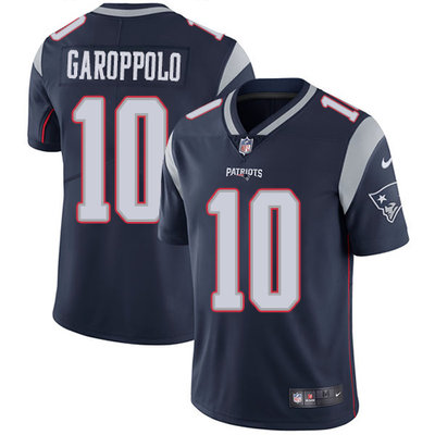 Nike Patriots #10 Jimmy Garoppolo Navy Blue Team Color Youth Stitched NFL Vapor Untouchable Limited Jersey