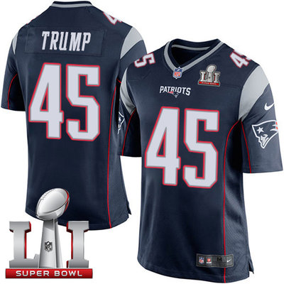 Nike Patriots #45 Donald Trump Navy Blue Team Color Super Bowl LI 51 Youth Stitched NFL New Elite Jersey Nike Patriots #45 Donald Trump Navy Blue Team Color Super Bowl LI 51 Youth Stitched NFL New Elite Jersey
