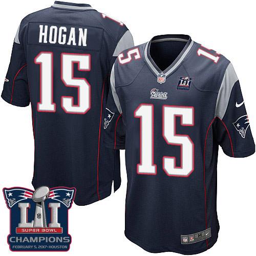 Nike Patriots #15 Chris Hogan Navy Blue Team Color Super Bowl LI Champions Youth Stitched NFL New Elite Jersey