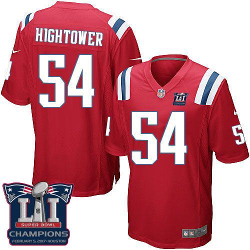 Nike Patriots #54 Dont'a Hightower Red Alternate Super Bowl LI Champions Youth Stitched NFL Elite Jersey