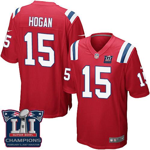 Nike Patriots #15 Chris Hogan Red Alternate Super Bowl LI Champions Youth Stitched NFL Elite Jersey