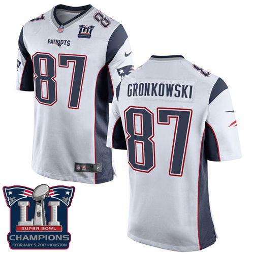 Nike Patriots #87 Rob Gronkowski White Super Bowl LI Champions Youth Stitched NFL New Elite Jersey Nike Patriots #87 Rob Gronkowski White Super Bowl LI Champions Youth Stitched NFL New Elite Jersey