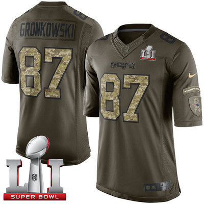 Nike Patriots #87 Rob Gronkowski Green Super Bowl LI 51 Youth Stitched NFL Limited Salute to Service Jersey Nike Patriots #87 Rob Gronkowski Green Super Bowl LI 51 Youth Stitched NFL Limited Salute to Service Jersey