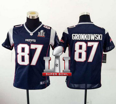 Nike Patriots #87 Rob Gronkowski Navy Blue Team Color Super Bowl LI 51 Youth Stitched NFL New Elite Jersey Nike Patriots #87 Rob Gronkowski Navy Blue Team Color Super Bowl LI 51 Youth Stitched NFL New Elite Jersey