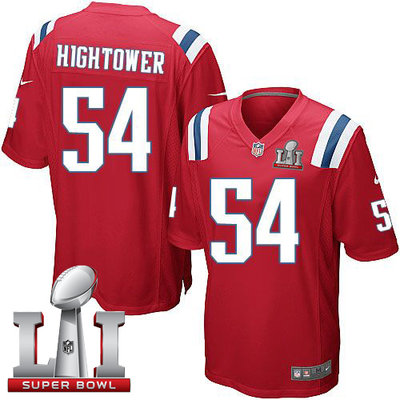 Nike Patriots #54 Dont'a Hightower Red Alternate Super Bowl LI 51 Youth Stitched NFL Elite Jersey