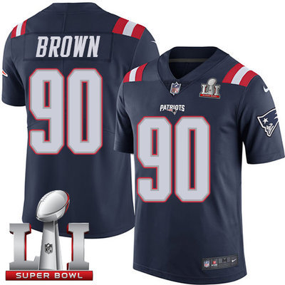 Nike Patriots #90 Malcom Brown Navy Blue Super Bowl LI 51 Youth Stitched NFL Limited Rush Jersey Nike Patriots #90 Malcom Brown Navy Blue Super Bowl LI 51 Youth Stitched NFL Limited Rush Jersey