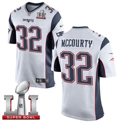 Nike Patriots #32 Devin McCourty White Super Bowl LI 51 Youth Stitched NFL New Elite Jersey