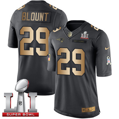 Nike Patriots #29 LeGarrette Blount Black Super Bowl LI 51 Youth Stitched NFL Limited Gold Salute to Service Jersey Nike Patriots #29 LeGarrette Blount Black Super Bowl LI 51 Youth Stitched NFL Limited Gold Salute to Service Jersey