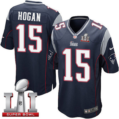 Nike Patriots #15 Chris Hogan Navy Blue Team Color Super Bowl LI 51 Youth Stitched NFL New Elite Jersey