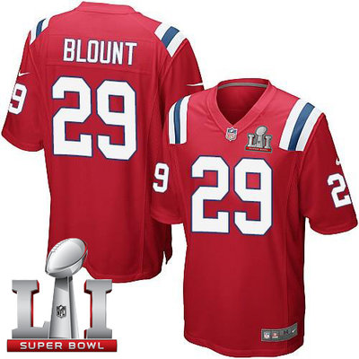 Nike Patriots #29 LeGarrette Blount Red Alternate Super Bowl LI 51 Youth Stitched NFL Elite Jersey